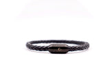 Black Clasp and Leather Bracelet - Cx Handmade