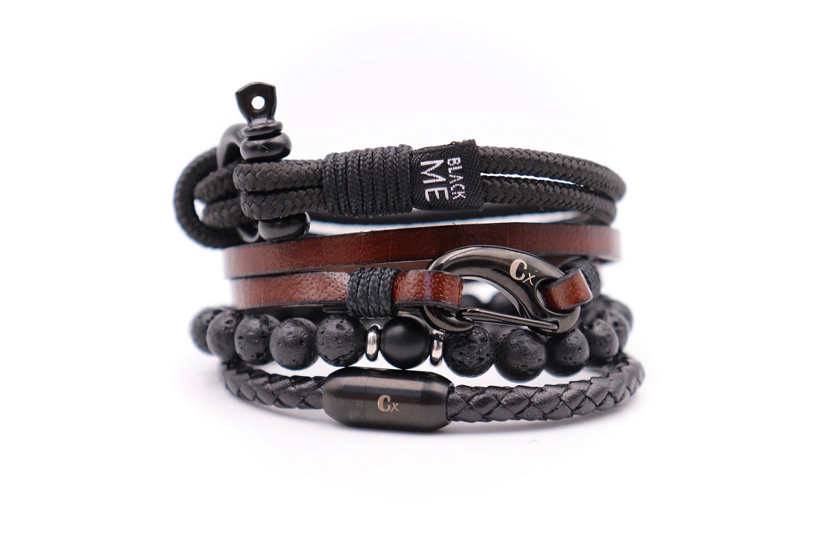 Black Clasp and Leather Bracelet – Cx Handmade