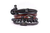 Black Clasp and Leather Bracelet - Cx Handmade