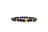 Pack Gold Stone Bead
